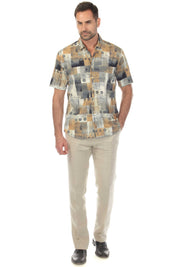 Men’s Black Champagne 4-Way Stretch Short Sleeve Shirt