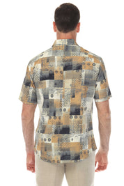 Men’s Black Champagne 4-Way Stretch Short Sleeve Shirt