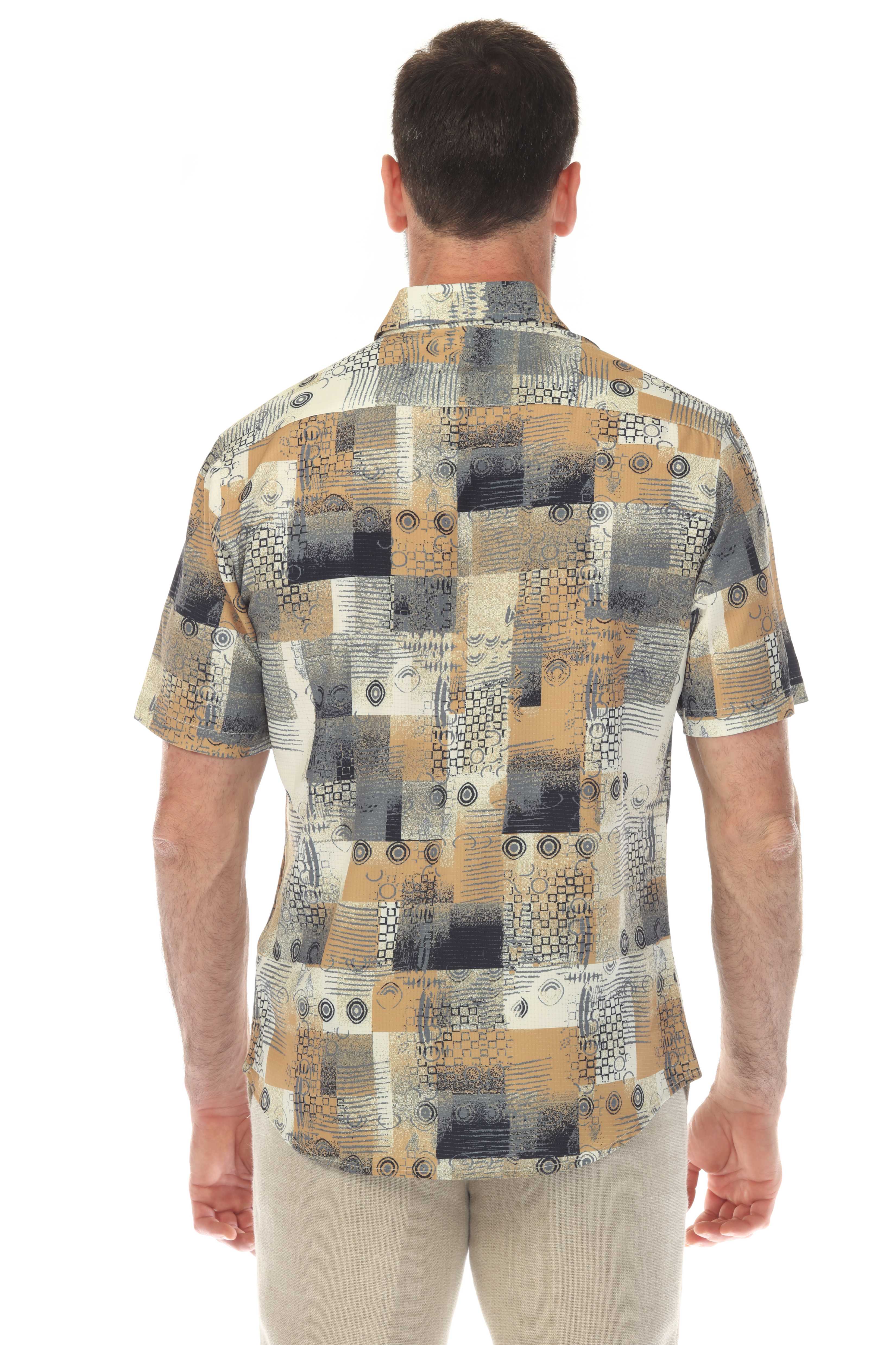 Men’s Black Champagne 4-Way Stretch Short Sleeve Shirt