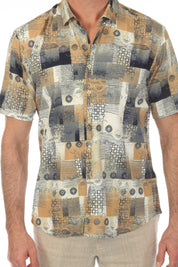 Men’s Black Champagne 4-Way Stretch Short Sleeve Shirt