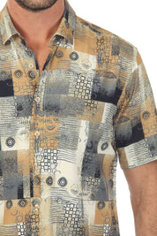 Men’s Black Champagne 4-Way Stretch Short Sleeve Shirt