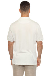 Mojito Mens Premium Stylish Polo Shirt with Modern Textured Cable Knit Pattern