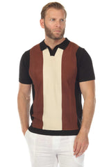 Polo informal con estampado de rayas texturizadas y elegante