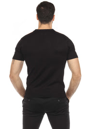 Mojito Mens Stylish Premium Knit Textured Polo Shirt with Color Block Pattern