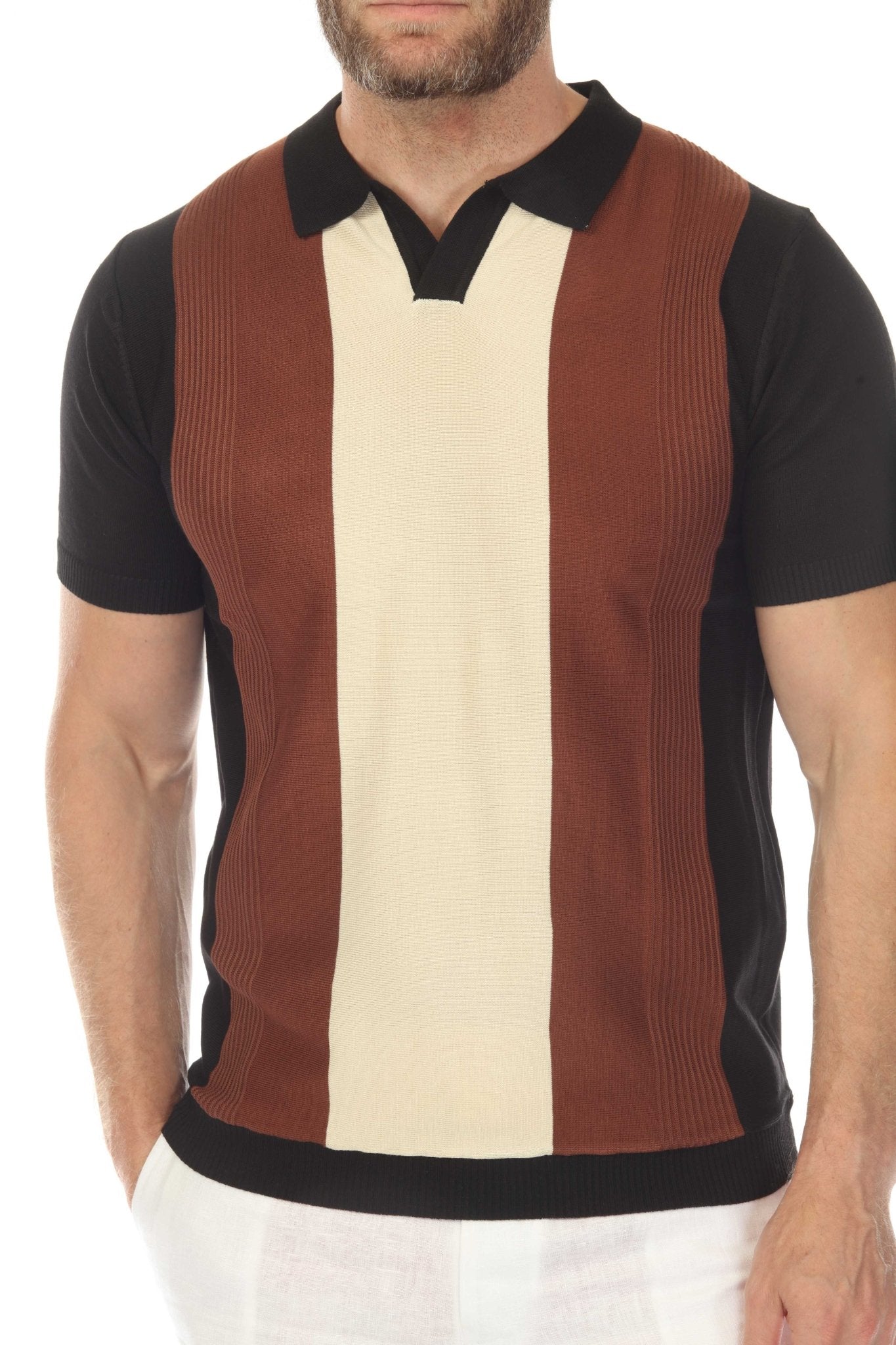 Mojito Mens Stylish Premium Knit Textured Polo Shirt with Color