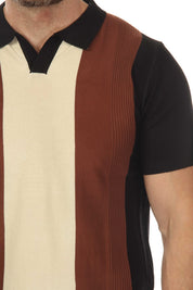 Polo informal con estampado de rayas texturizadas y elegante