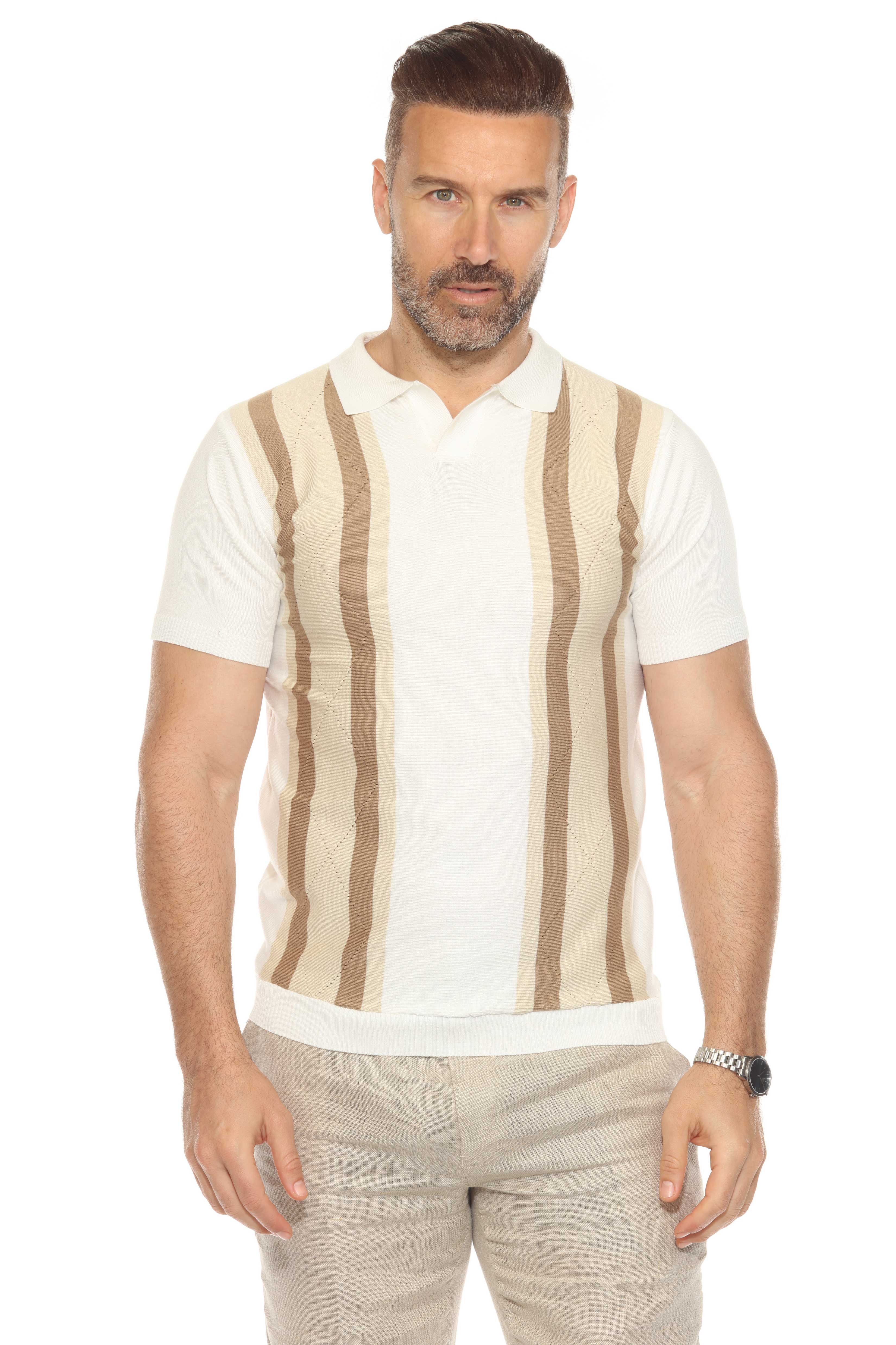 Mojito Mens Stylish Premium Knit Textured Polo Shirt with