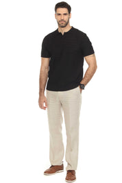 Polo informal con estampado de rayas texturizadas y elegante
