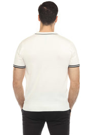 Mojito Mens Stylish Premium Knit Textured Polo Shirt with Zipper Closure