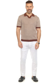 Mojito Stylish Premium Knit Polo Shirt with Contrast Color Combination