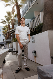Mojito Mens Stylish Premium Cable Knit Textured Polo Shirt