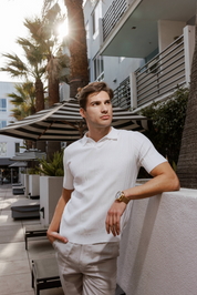 Mojito Mens Stylish Premium Cable Knit Textured Polo Shirt