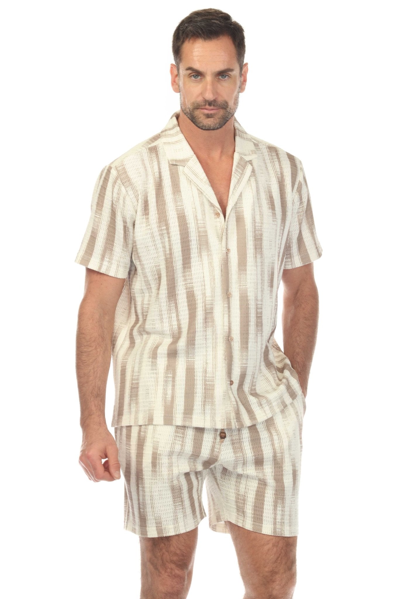 Button-Down Knit Cabana Set