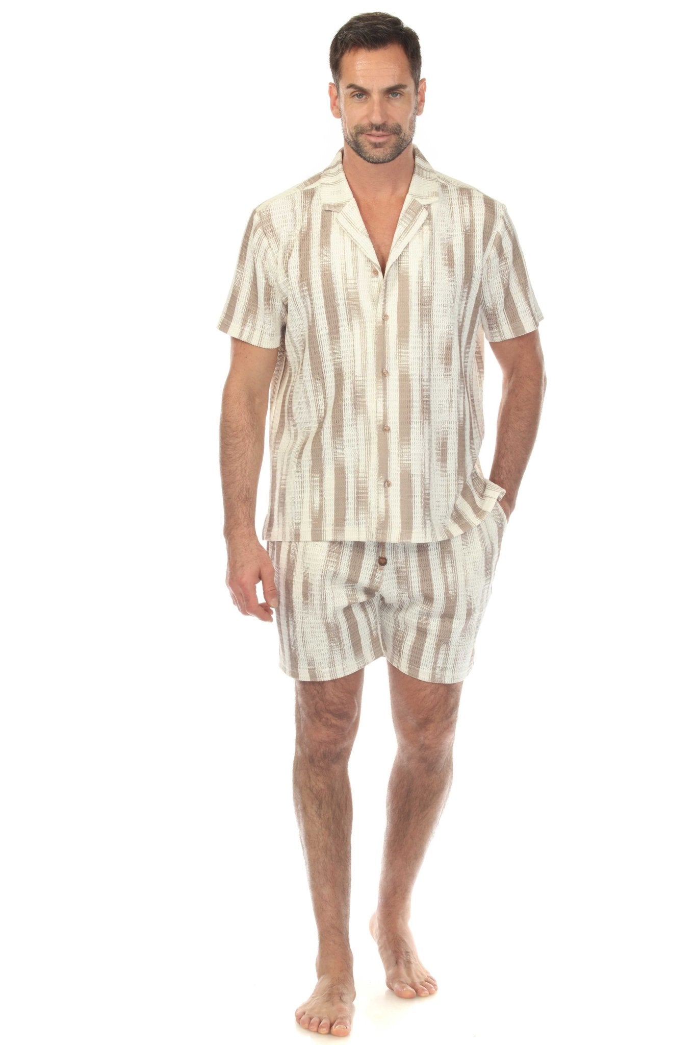 Button-Down Knit Cabana Set