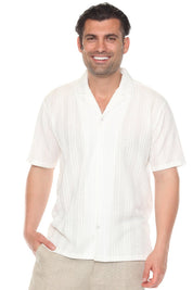 Polo elegante de primera calidad para hombre con moderno patrón de punto trenzado texturizado