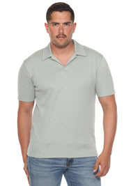 Mojito Mens Premium Stylish Polo Shirt with Modern Textured Cable Knit Pattern