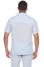 Men's Beach Resort Wear Camp Collar Shirt and Pant Lounge Set