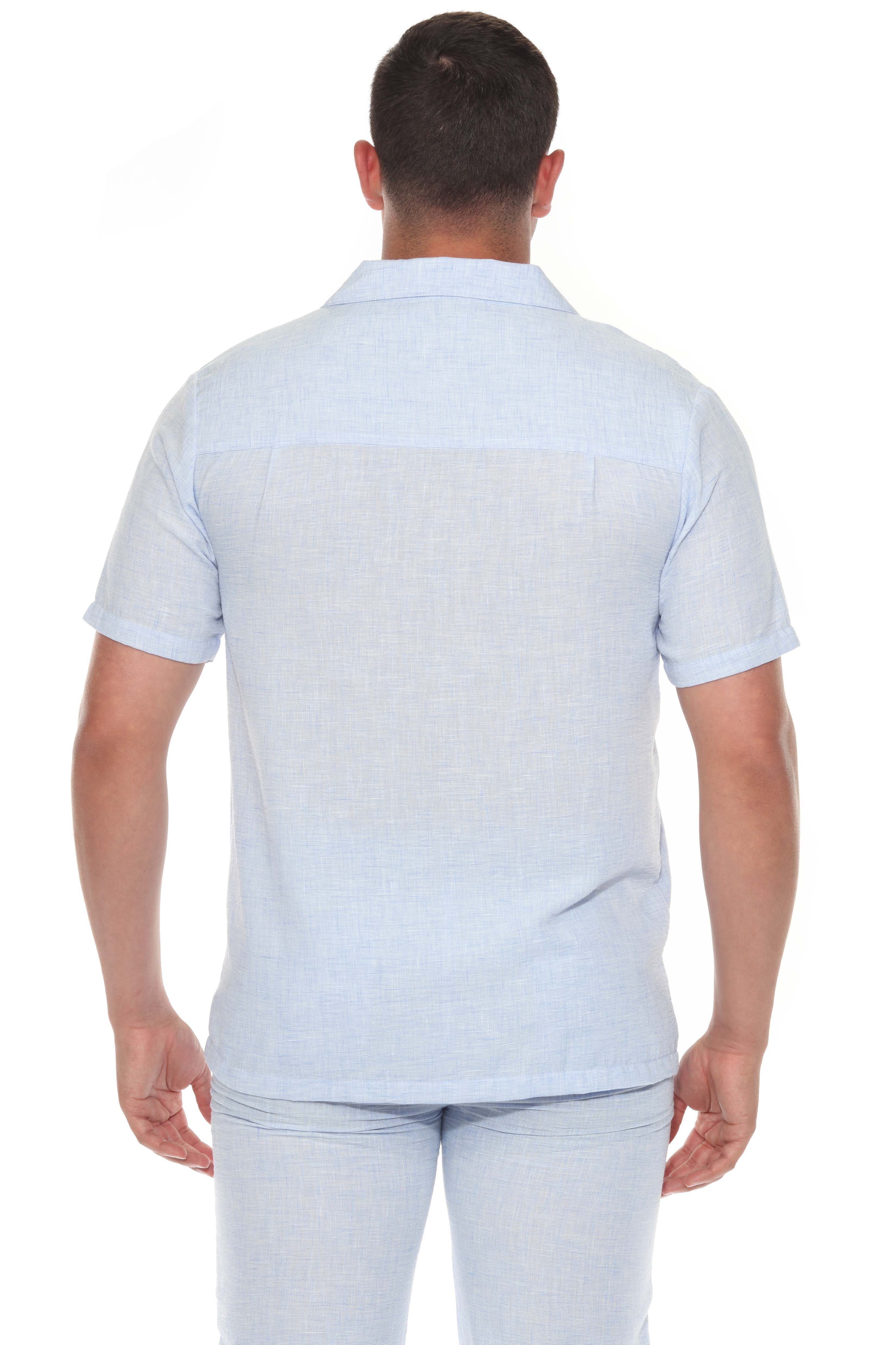 Men's Beach Resort Wear Camp Collar Shirt and Pant Lounge Set
