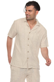 Men's Beach Resort Wear Camp Collar Shirt and Pant Lounge Set