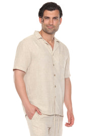 Men's Beach Resort Wear Camp Collar Shirt and Pant Lounge Set