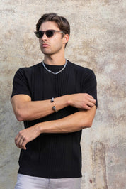 Men's Stylish Premium Knit Textured T-Shirt
