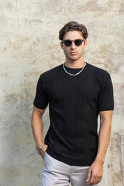 Men's Stylish Premium Knit Textured T-Shirt
