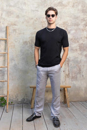 Men's Stylish Premium Knit Textured T-Shirt
