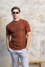 Men's Stylish Premium Knit Textured T-Shirt