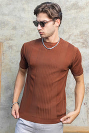 Men's Stylish Premium Knit Textured T-Shirt