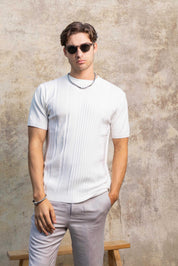 Men's Stylish Premium Knit Textured T-Shirt