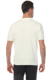 Men's Stylish Premium Knit Textured Polo Shirt with Stripe Accents