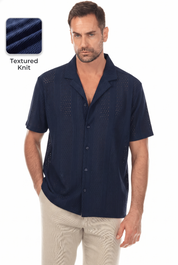 Textured Button Down Knit Shirt
