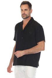 Men's Diamond Textured Button Down Knit Shirt