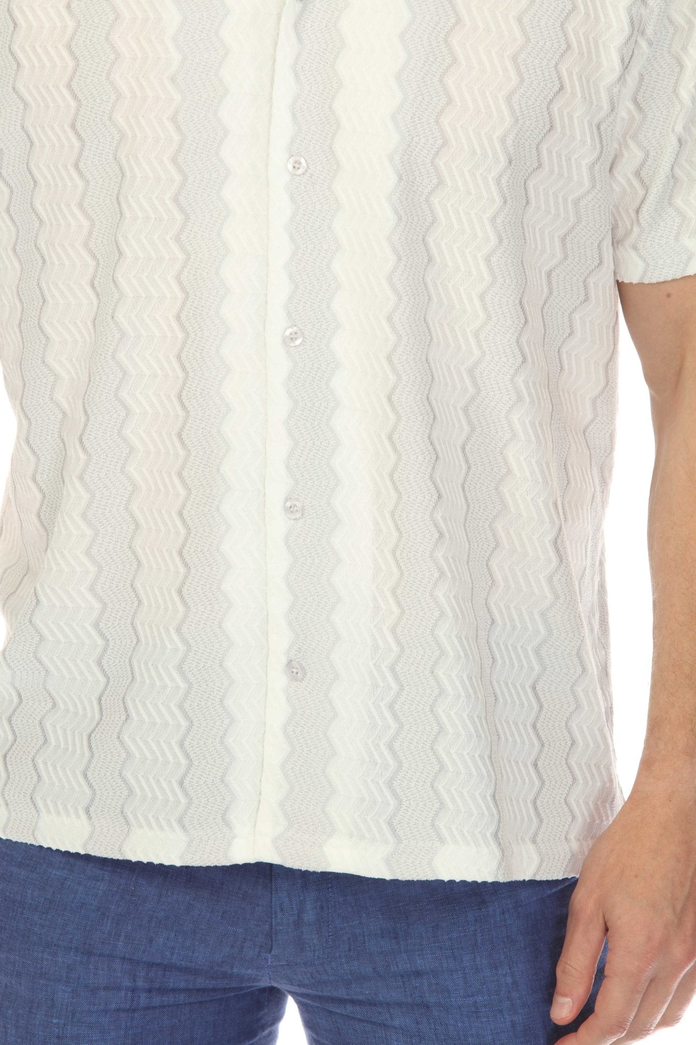 Men's Riviera Textured Button Down Knit Shirt