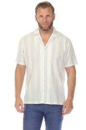 Men's Riviera Textured Button Down Knit Shirt