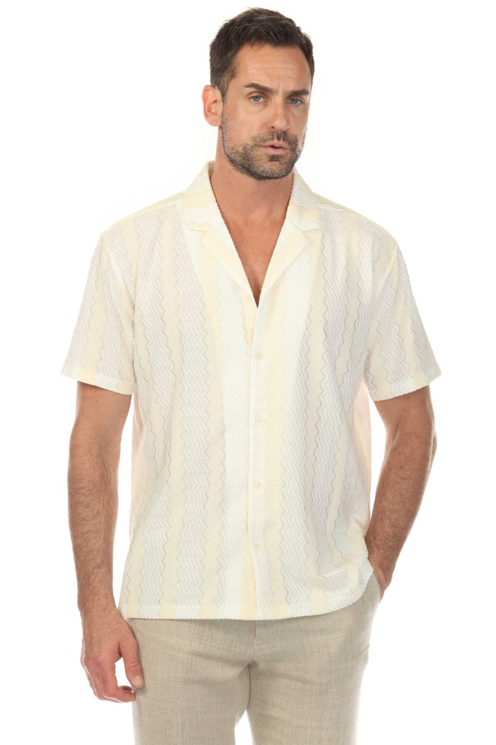 Riviera Textured Button Down Knit Shirt
