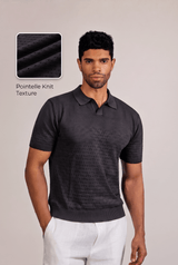 Polo de punto calado de manga corta