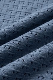 Pointelle Knit Polo Short Sleeve