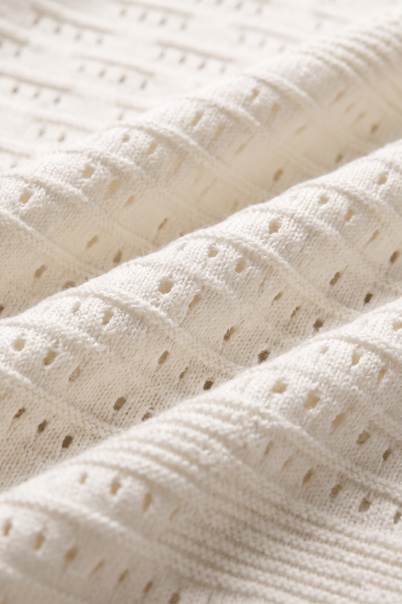 Pointelle Knit Polo Short Sleeve