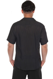 Mojito Men's Resort Style Casual Striped Lightweight Rayon Blend Shirt
