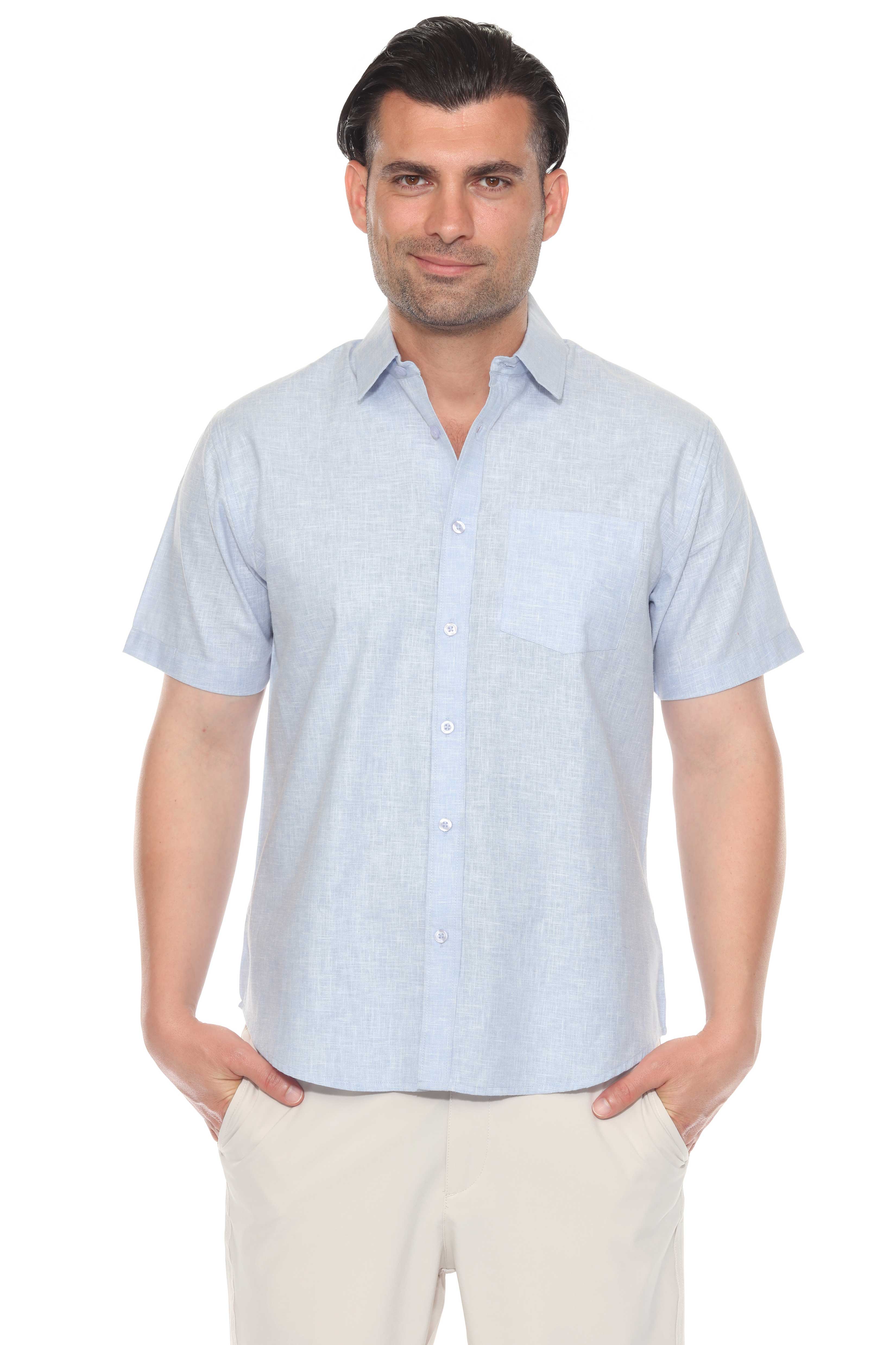 Mojito Men's Resort Style Casual Shirt Yarn Dyed Look Cotton Blend