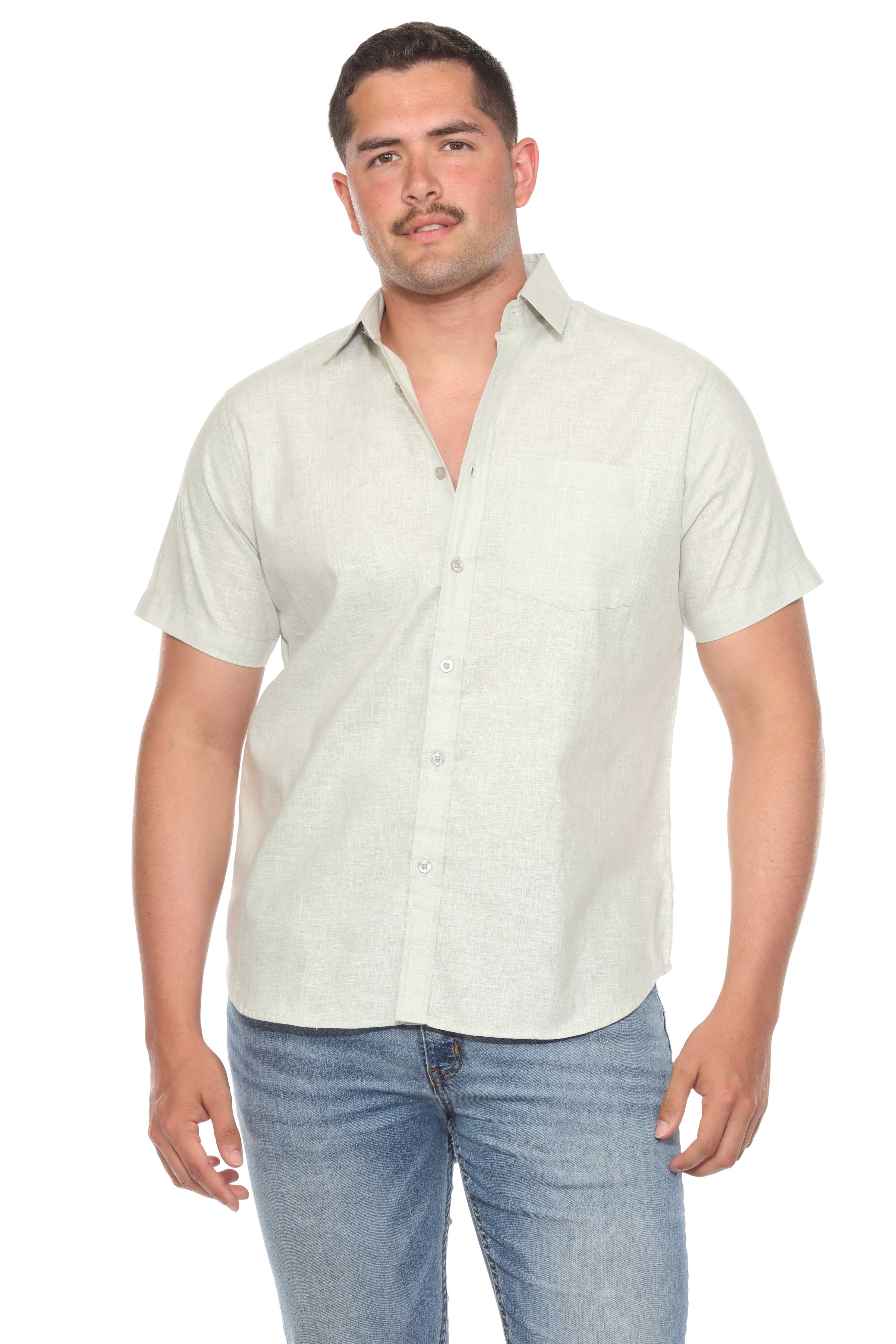 Mojito Men's Resort Style Casual Shirt Yarn Dyed Look Cotton Blend