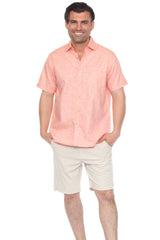 Men's Resort Style Casual Shirt Linen Look