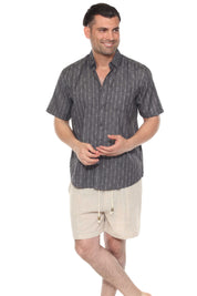 Mojito Men's Resort Style Casual Cotton Blend Pinstripe Print Shirt