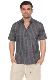 Mojito Men's Resort Style Casual Cotton Blend Pinstripe Print Shirt