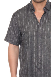 Mojito Men's Resort Style Casual Cotton Blend Pinstripe Print Shirt