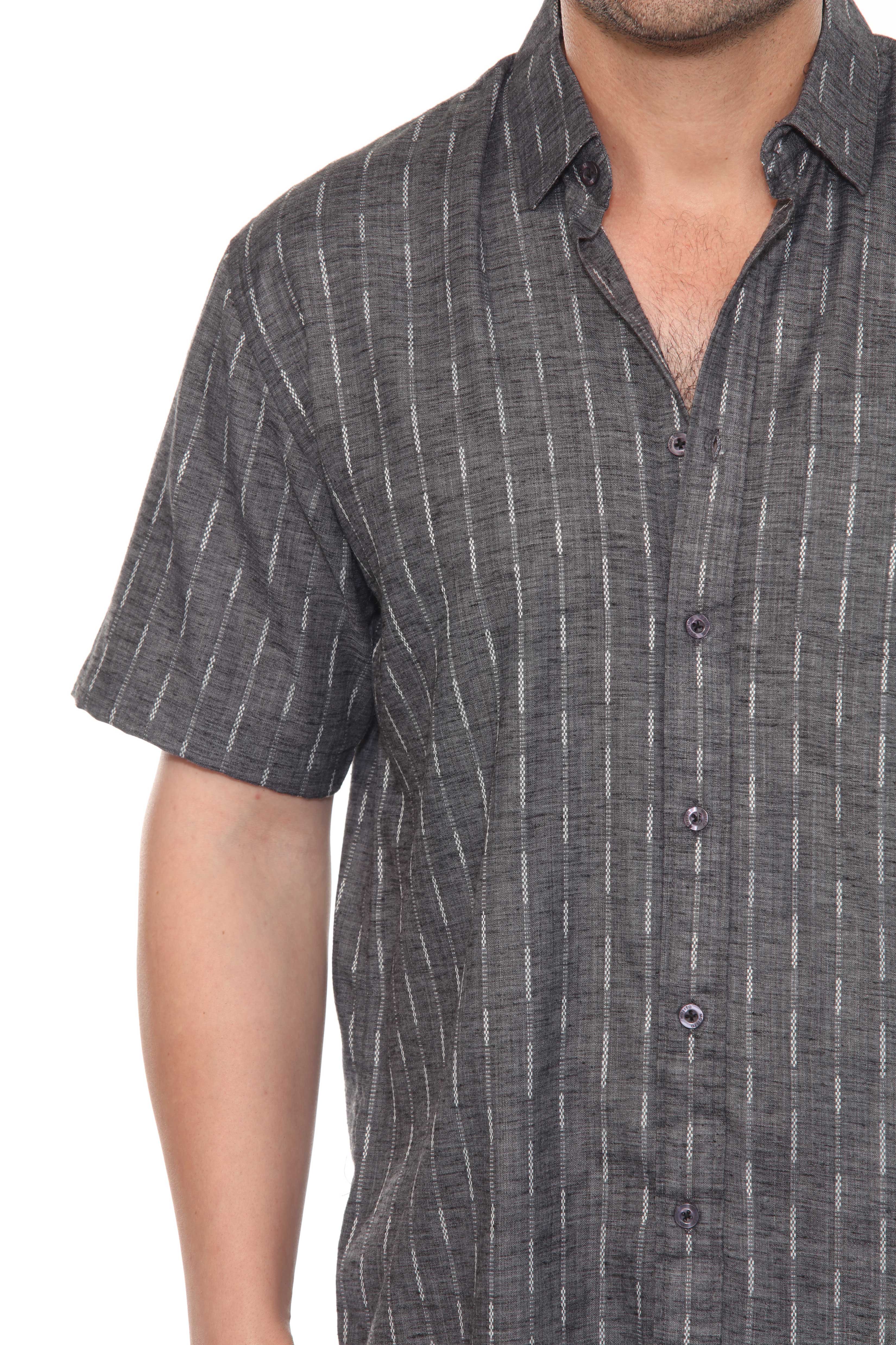 Mojito Men's Resort Style Casual Cotton Blend Pinstripe Print Shirt