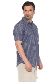 Mojito Men's Resort Style Casual Cotton Blend Pinstripe Print Shirt