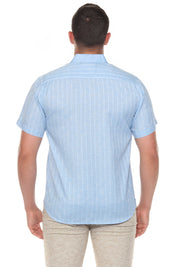 Mojito Men's Resort Style Casual Cotton Blend Pinstripe Print Shirt