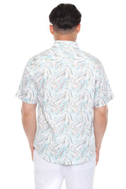 Mojito Men's Resort Style Casual Festive Textured Print Shirt